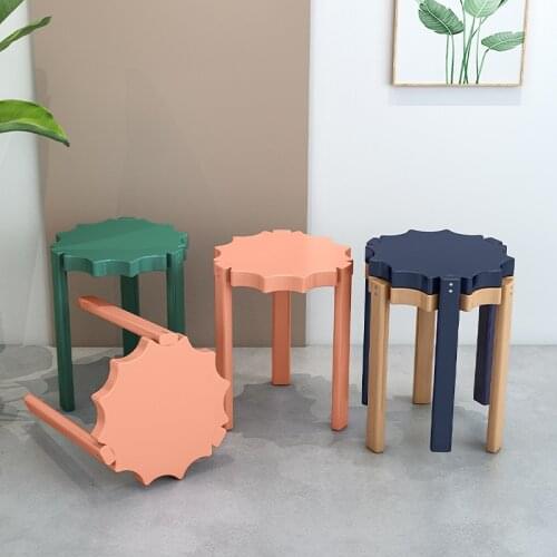 Барный стул Детская мебель Solid Wood Stool Simple Leisure Modern Light Luxury Round Stools Household Dining Table And Chair