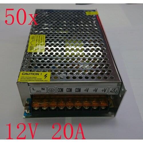 FREE DHL/CDEK,50pcs/lot 240W 12V 20A Switching Power Supply transformer,for LED light, Input AC110~240V ,2 years warranty