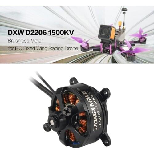 DXW D2206 1500KV 2-3S Brushless Motor for RC FPV Fixed Wing Drone Airplane Aircraft Quadcopter Multicopter UAV