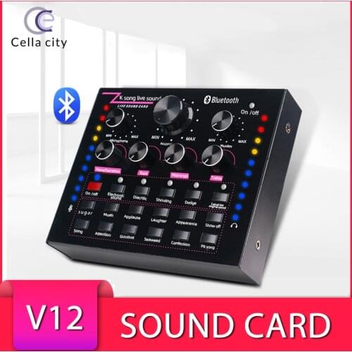 Cellacity Bluetooth Audio Mobile Phone Sound Card Computer Universal Live Broadcast Anchor MC Shouting K Song Equipment