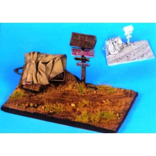 Partial miniature platform of resin scene 1:35