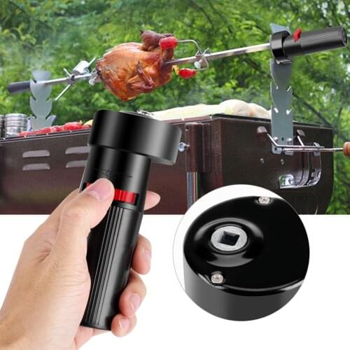 DC 1.5V D Size Battery Powered Solid Barbecue Grill Rotator Motor BBQ Roast Bracket Accessory for barbecue, grill, picnic