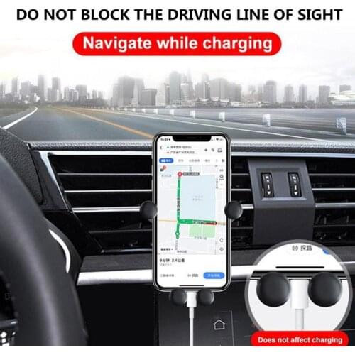 Gravity Reaction Car Mobile Phone Holder in Car Air Cell Car For iPhone Smartphone Holder Mount Stand Vent C N5P1