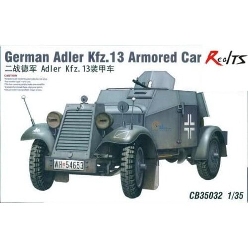RealTS Bronco 1:35 WWII German Adler Kfz.13 Armored Car Plastic Model Kit #CB35032