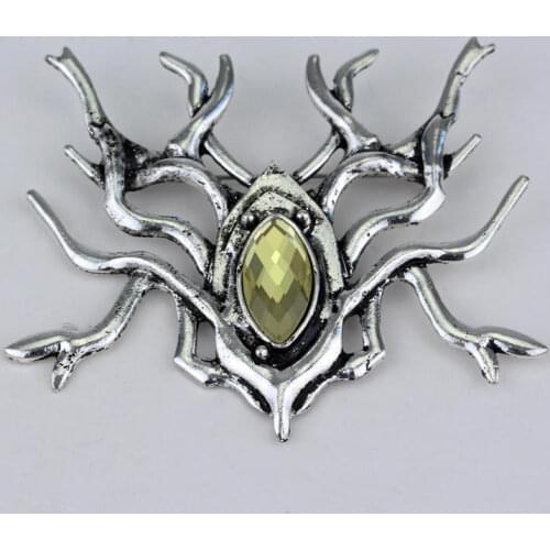 The Elves King Thranduil Spider Brooch Pin Badge Vintage Legolas Father Crystal Exaggerated Movie Statement Jewelry Wholesale