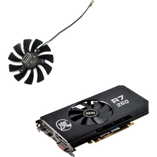 1 Piece Of 85MM 0.57A 2Pin GPU VGA Cooler Fan For XFX R7 260X Core Edition Graphic Card Cooling As Replacement