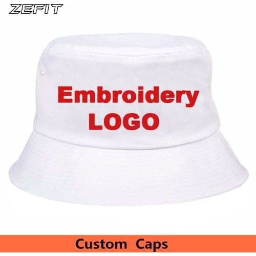 Custom Bucket Hats Small Order 10pcs OEM Embroidered Printed Logo 100% Cotton Good Quality Hat Low MOQ Custom Bucket Cap