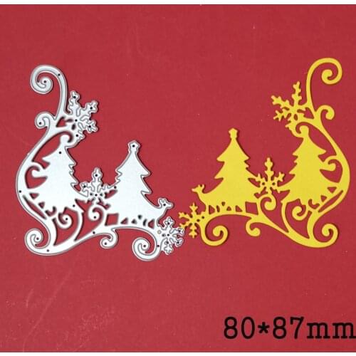 Christmas Tree Snowflake Metal Cutting Dies Stencils For DIY 2021 New Scrapbook Card Decorative Embossing Die Mold Template