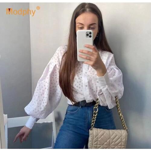 Блузки в горошек Modphy China At AliExpress