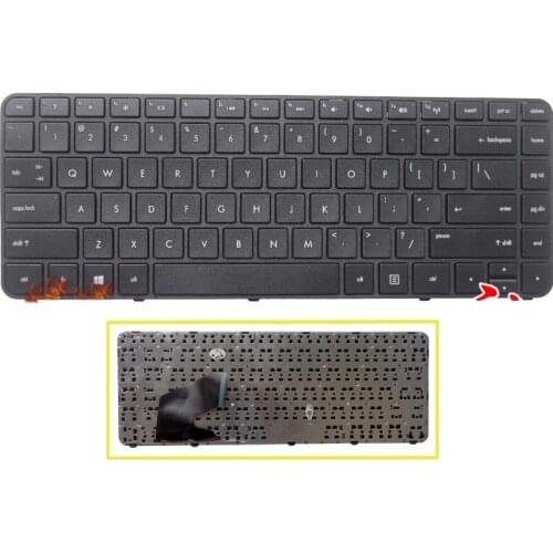 SSEA New US Keyboard with frame For HP Pavilion 14-B000 14-b031AU 14-B070TX Laptop black Keyboard