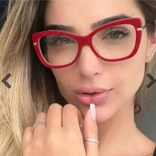 New Square Cat Eye Eyeglasses Men Brand Optical Frames Clear Eyewear Fashion Glasses Frames For Women Vintage Spectacle Frame