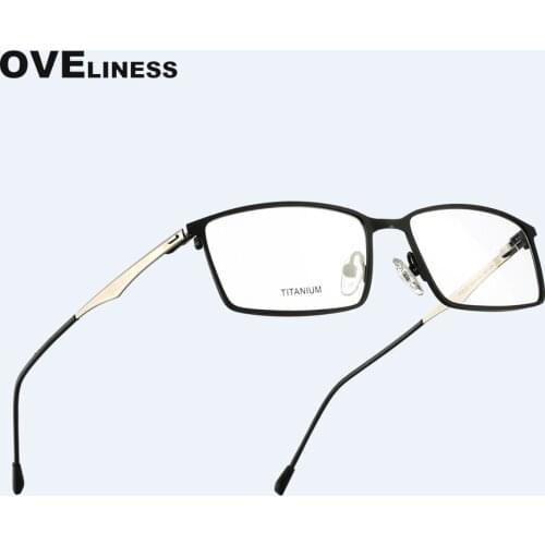 Titanium alloy glasses Frame for Men Square eyewear Male Classic full Optical Prescription myopia eyeglasses Frames Gafas Oculos