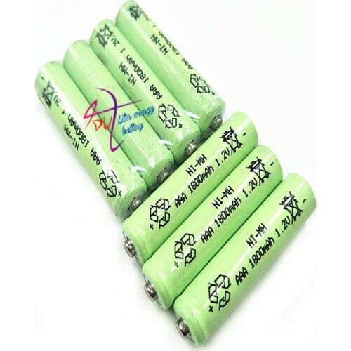 4-20PCS 10450 1.2V 1800MAH Rechargeable Battery 1800mAh Real Capacity NiMh AAA Batteries Set with 1000 Cycle for LED Flashlight