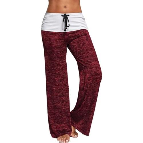 Long Pants Women Trousers Femme Casual Long Sweatpants Wide Leg Ladies Sportwear Straight Pant Drawstring Waist Casual Loose Mid
