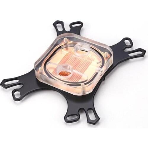 Transparent CPU Water Block Waterblock Copper Base CPU Water Cooler Computer PC Cooling Radiator for Intel for AMD with Screws