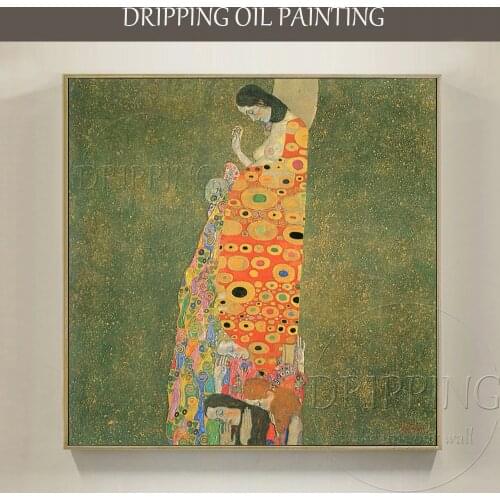 Artist Hand-painted High Quality Gustav Klimt Hope Oil Painting Reproduce New Impressionist Gustav Klimt The Hope Oil Painting