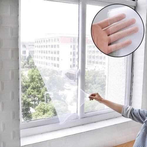 Self Adhesive Invisible Window Indoor Insect Screen Curtain Mesh Anti Bug Mosquito Protection Door Windows Net Mesh Curtains