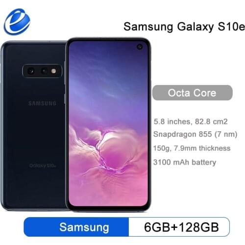 Samsung Galaxy S10e G970U Original LTE Android Mobile Phone Snapdragon 855 Octa Core 5.8" 16MP&12MP 6GB RAM 128GB ROM NFC