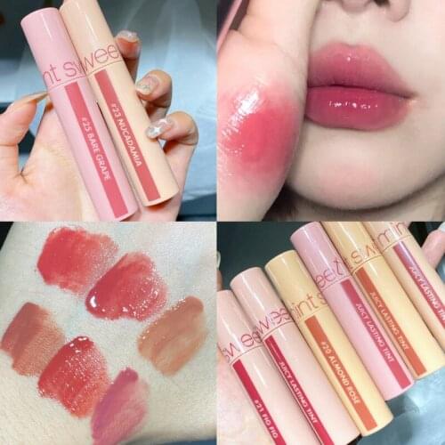 Juicy Lasting Tint Wet Cherry Tube Gloss Water-light Mirror Lip Glaze Not Fade Lip Tint Lasting Moistur Liquid Lipstick Cosmetic