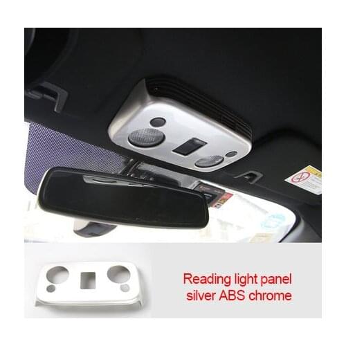 Reading Light Panel For Ford Mustang Abs Carbon Fiber 2015 Silver 1pc Red Chrome -2020