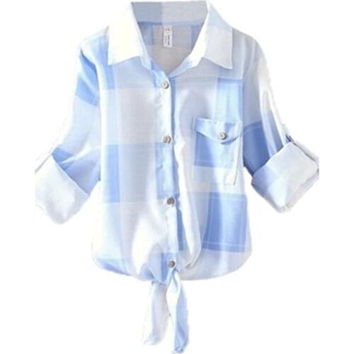 TangWindVisual Women's Plaid Shirts