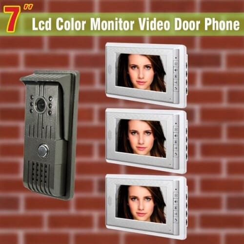 New 7" Monitor video door phone intercom system video doorbell night vision waterproof camera video interphone video interphone