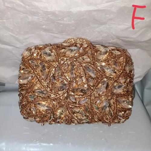 Lady Dazzling Silver Green Blue Flower Bag Women Crystal Clutch Evening Bags Hollow Out Wedding Party Shoulder Handbag and Purse