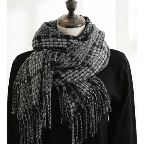 Winter Scarf for Women Shawl Womens Poncho Pareo Tippe Bandana Pashmina Stole Plaid Scarves Lady Opera Cape Imitation Cashmere