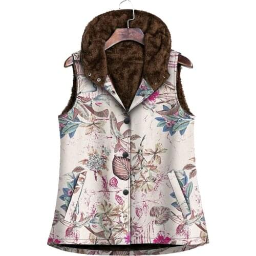 Autumn/Winter Cotton Vest Women 2021 New Single-breasted Hooded Warm Hit Color Flocking Plus Size Thickened Vest Jacket N1260