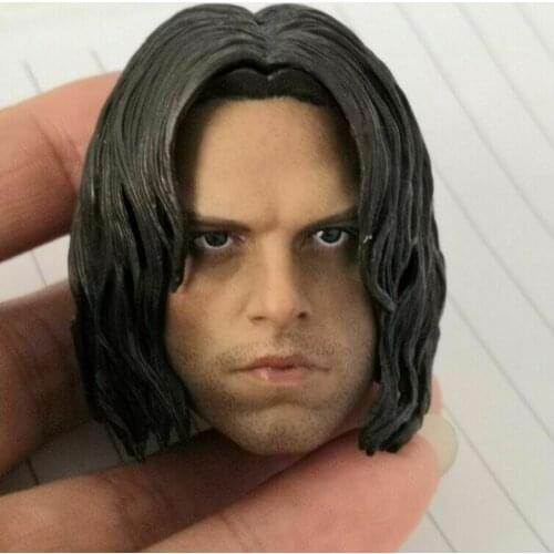 1/6 Soldiers War Winter Soldier Bucky Head Sculpture for 12 inch action figure accessories
