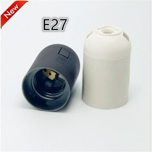 100pcs/lot E27 LED Plastic lamp Holder E27 Edison screw Light Bulb socket Holder DIY E27 socket base Free Shipping