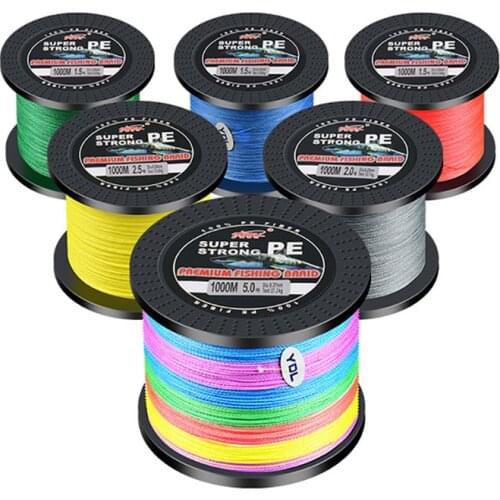 1000M PE Fishing Line Japanese Durable Monofilament Rock Sea Fishing Line 4 Strands Braided Thread Bulk Spool All Size 0.4 To 15