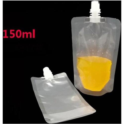 150ml clear plastic food grade stand up breast milk drink doy pack spout packages pouch bag SN1576
