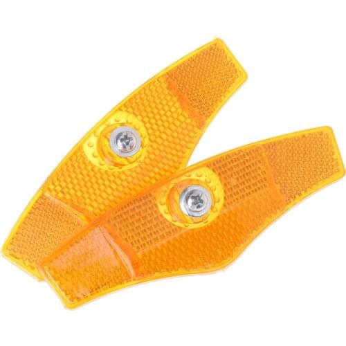 2Pcs Yellow Mountain Bike Spokes Reflective Strips Bicycle Reflectors Bicycle Warning Lights Wheel Lights Spoke Lights