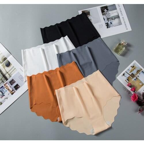 5pcs Seamless Underwear For Woman High Rise Panties Briefs Wave Solid Female Panties Underwear Women Seamless Panties For Ladies