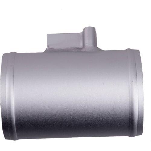 76mm 3" Mass Air Flow Sensor Intake Meter Mount Connector Adapter Tube Car Metal Silver