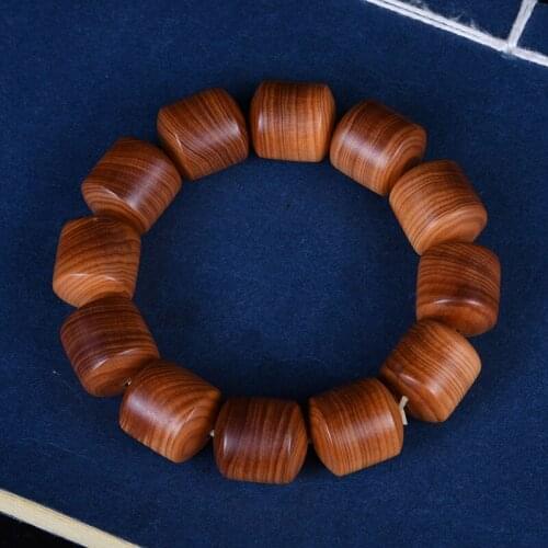 Authentic Taihang Thuja Black Oil Hand String Beads Aging Old Material High Oil Transfer Beads Bamboo Beads Bracelet Accessories