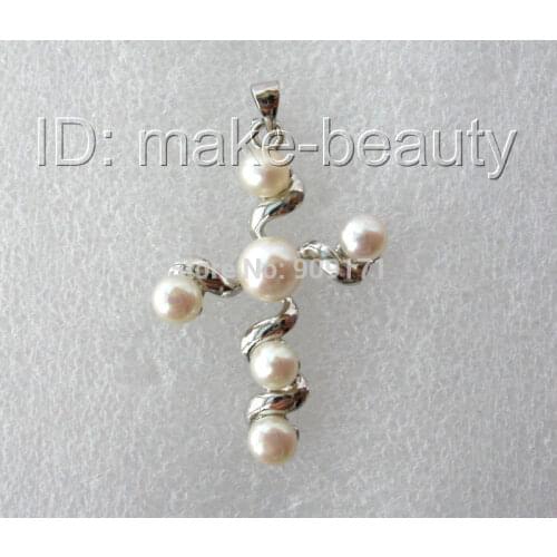 Free shipping Shipping>>classic 8mm round white freshwater cultured pearl pendant