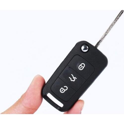 3 Buttons Replacement Flip Remote Key Shell Case For VW Bora GOLF 4 FOB Key Cover
