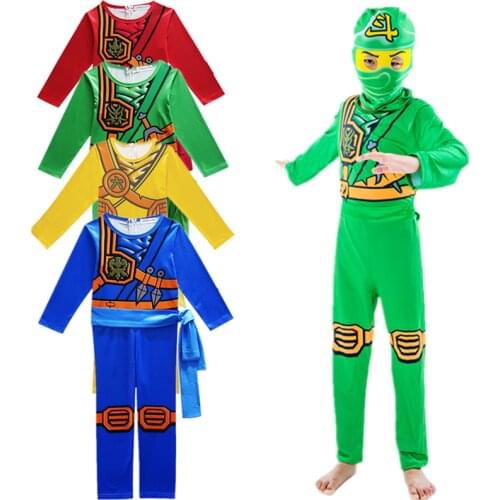 Leg Kids Ninja Cosplay Costume 3 Jumpsuit Set Halloween and Christmas Party Costume Street Costume Ninja