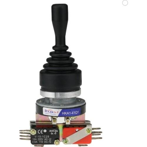 30mm Joystick Switch Maintained Momentary 4 Position Self Latching Spring Return Cross Wobble Stick Switch HKA1-41QZ HKA1-41QY