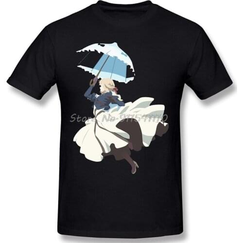 Violet Evergarden Gilbert Claudia Hodgins Anime Men 100% Cotton TShirt Graphic Plus Size Tops Cool Oversized Shirt 2020