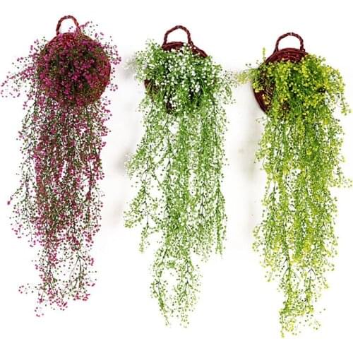 1 Piece Artificial Green Leaf Emulational Flower Vine Fake Foliage Home Decoration Wedding Ceremony Decor Props