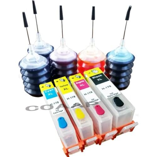 5 Compatible HP 178 XL Color Dye Ink cartridge For HP Photosmart B109 B110 B210 C309 C310 C410 D5468 D5463 D5460 printer