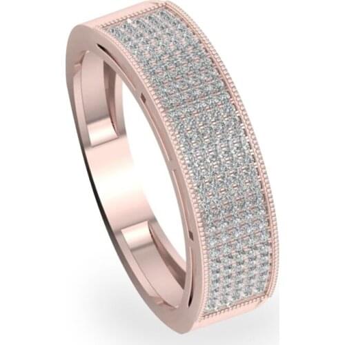 Classic Simple Hollow Inlaid Rhinestone Engagement Ring For Women Fashion Jewelry Hand Accessories Size 5-11