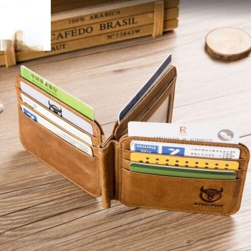 Leather 18-card position first layer cowhide ultra-thin dollar clip coin purse driving license multi-photo album card holder