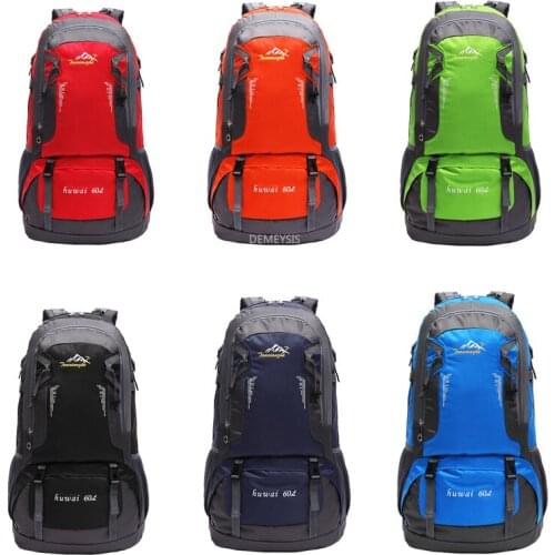 60L Men Women Trekking Backpack Multifunctional Hunting Hiking Climbing Backpack Outdoor Travel Mountaineering Sports Bags