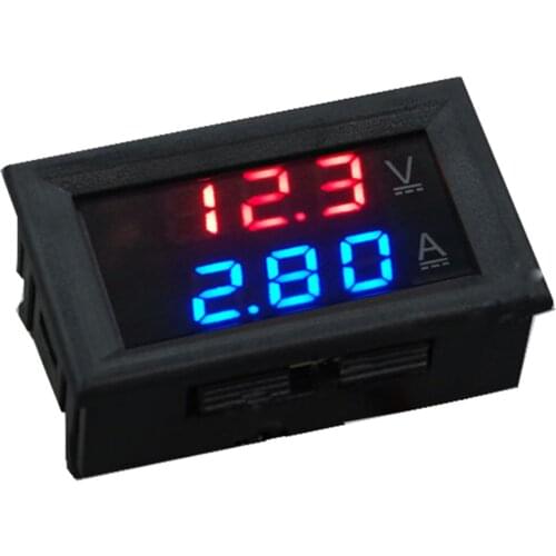 10PCS Amplifier Board 100V DC Current Surface Digital Voltmeter Ammeter 10A Tester 0.28 "LED Double Red / Red and Blue Display