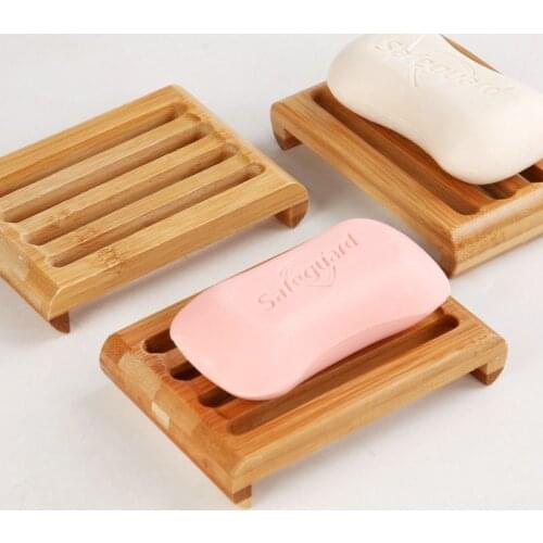 Eco-friendly Natural Portable Soap Dishes Bath Soap Tray Holder Storage Soap Rack Plate Bathroom Soap Dish Storage Box