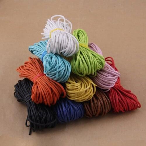 Mix 10Colors 10M/Color Waxed Thread Polyester Cord String Strap Wholesale Necklace Rope Bead Fit shamballa Bracelet